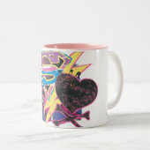 Tasse 2 Couleurs Drapeau et os croisés de Supergirl (Devant droit)