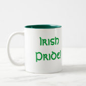 Tasse 2 Couleurs Drapeau, fierté irlandaise ! (Gauche)