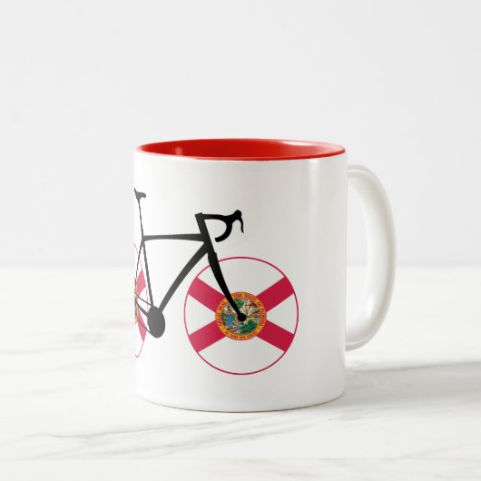 Tasse 2 Couleurs Drapeau Floride Cyclisme (Devant droit)