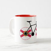 Tasse 2 Couleurs Drapeau Floride Cyclisme (Devant gauche)