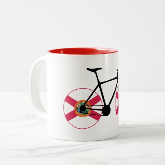 Tasse 2 Couleurs Drapeau Floride Cyclisme (Devant gauche)