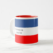 Tasse 2 Couleurs Drapeau français Fermez la bouche (Devant gauche)