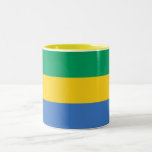 Tasse 2 Couleurs Drapeau Gabon<br><div class="desc">Drapeau patriotique du Gabon.</div>
