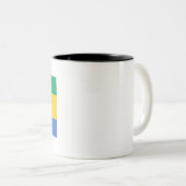 Tasse 2 Couleurs Drapeau Gabon (Devant droit)