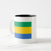 Tasse 2 Couleurs Drapeau Gabon (Devant gauche)