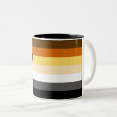 Tasse 2 Couleurs Drapeau gai de fierté d'ours (Devant droit)