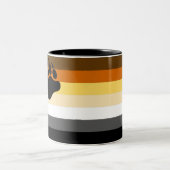 Tasse 2 Couleurs Drapeau gai de fierté d'ours (Centre)