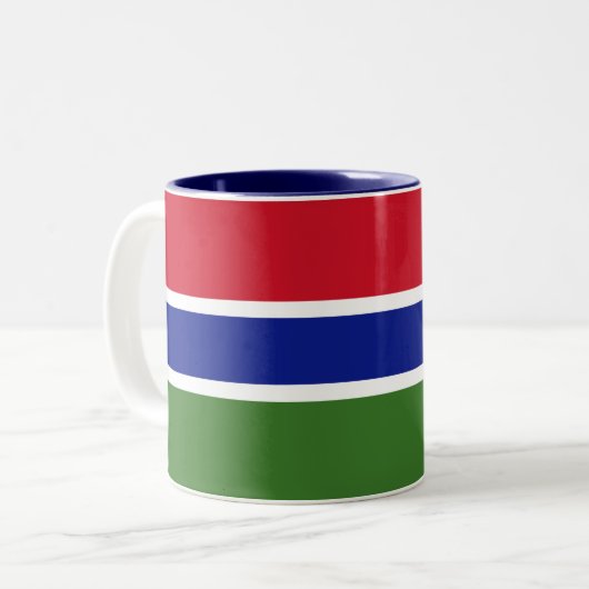 Tasse 2 Couleurs Drapeau Gambie (Devant gauche)