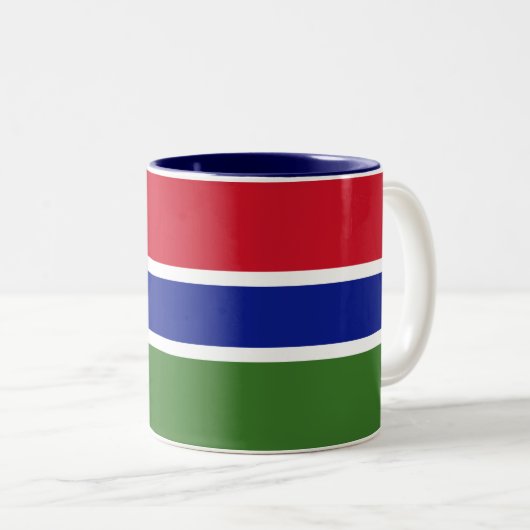 Tasse 2 Couleurs Drapeau Gambie (Devant droit)