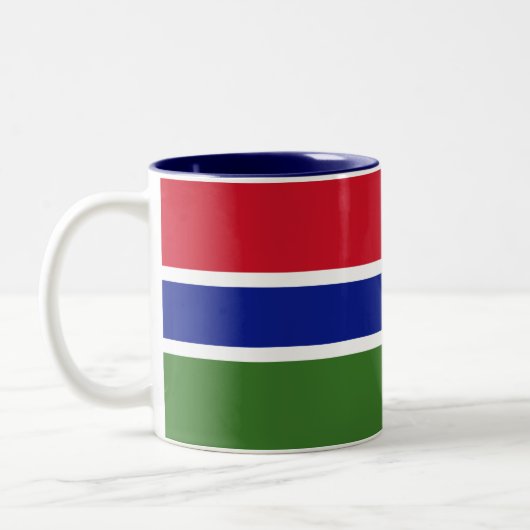 Tasse 2 Couleurs Drapeau Gambie (Gauche)