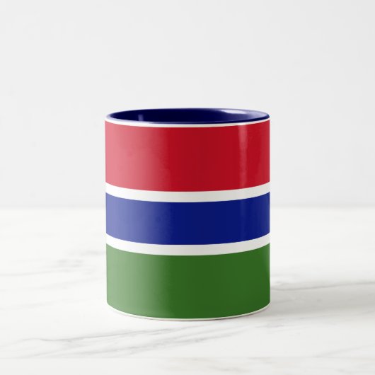 Tasse 2 Couleurs Drapeau Gambie (Centre)