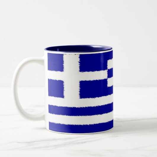 Tasse 2 Couleurs Drapeau grec (Gauche)