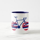 Tasse 2 Couleurs Drapeau Hawaï à vélo (Centre)