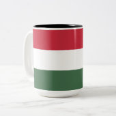 Tasse 2 Couleurs Drapeau hongrois (Devant gauche)