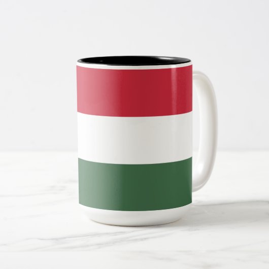 Tasse 2 Couleurs Drapeau hongrois (Devant droit)