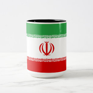 Tasse 2 Couleurs Drapeau iranien (Iran) (Persan)