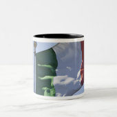 Tasse 2 Couleurs Drapeau irlandais (Centre)