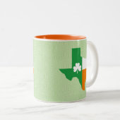 Tasse 2 Couleurs Drapeau irlandais du Texas (Devant droit)