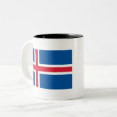 Tasse 2 Couleurs Drapeau Islande (Devant gauche)