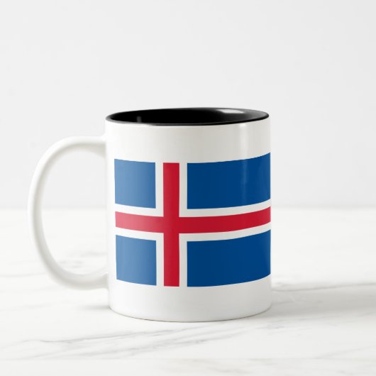 Tasse 2 Couleurs Drapeau Islande (Gauche)