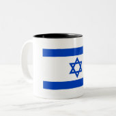 Tasse 2 Couleurs Drapeau Israël (Devant gauche)