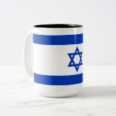 Tasse 2 Couleurs Drapeau israélien (Israël) (Devant gauche)