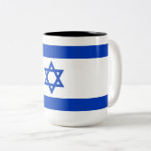 Tasse 2 Couleurs Drapeau israélien (Israël) (Devant droit)