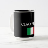 TASSE 2 COULEURS DRAPEAU ITALIEN DE CIAO BELLA (Devant gauche)