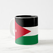 Tasse 2 Couleurs Drapeau Jordanie (Devant gauche)
