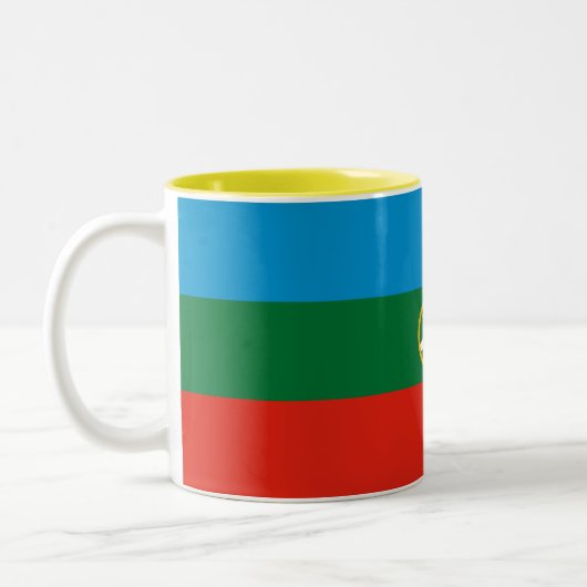 Tasse 2 Couleurs Drapeau Karachay Cherkessia (Gauche)