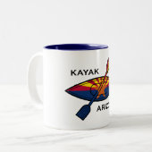 Tasse 2 Couleurs Drapeau Kayak Arizona (Devant gauche)