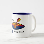Tasse 2 Couleurs Drapeau Kayak Arizona (Devant droit)