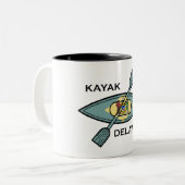 Tasse 2 Couleurs Drapeau Kayak Delaware (Devant gauche)