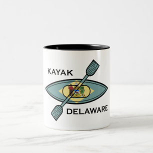 Tasse 2 Couleurs Drapeau Kayak Delaware