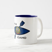 Tasse 2 Couleurs Drapeau Kayak Idaho (Devant droit)