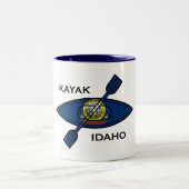 Tasse 2 Couleurs Drapeau Kayak Idaho (Centre)
