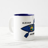 Tasse 2 Couleurs Drapeau Kayak Montana (Devant gauche)