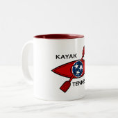 Tasse 2 Couleurs Drapeau Kayak Tennessee (Devant gauche)