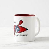 Tasse 2 Couleurs Drapeau Kayak Tennessee (Devant droit)