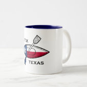 Tasse 2 Couleurs Drapeau Kayak Texas (Devant droit)