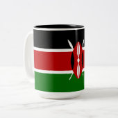 Tasse 2 Couleurs Drapeau kényan (Kenya) (Devant gauche)
