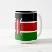 Tasse 2 Couleurs Drapeau kényan (Kenya) (Devant droit)