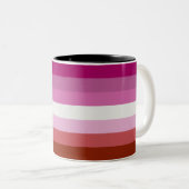 Tasse 2 Couleurs Drapeau lesbien (Devant droit)