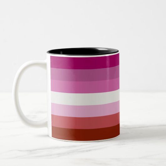 Tasse 2 Couleurs Drapeau lesbien (Gauche)