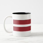 Tasse 2 Couleurs Drapeau Lettonie (Gauche)