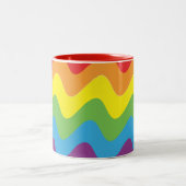 Tasse 2 Couleurs Drapeau LGBT dans la vague (Centre)