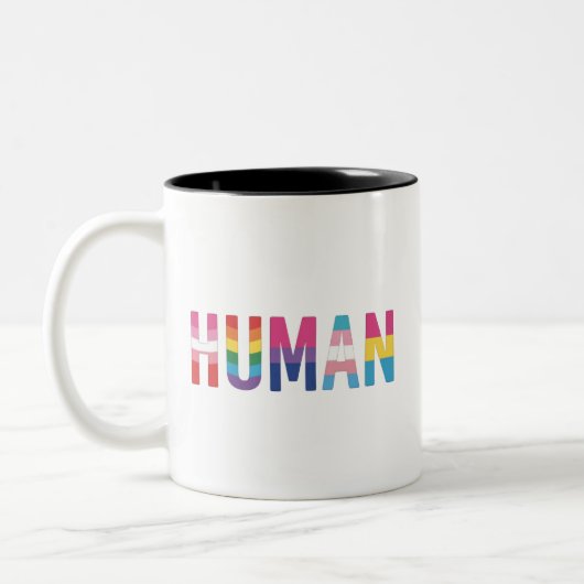 Tasse 2 Couleurs Drapeau LGBT HUMAN Mois Gay pride Transgenre (Gauche)