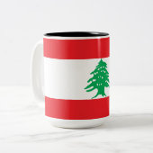 Tasse 2 Couleurs Drapeau libanais (Drapeau libanais) (Devant gauche)