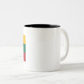 Tasse 2 Couleurs Drapeau Lituanie (Devant droit)