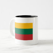 Tasse 2 Couleurs Drapeau Lituanie (Devant gauche)